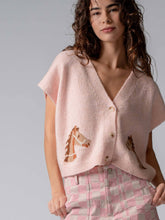 Load image into Gallery viewer, Western Horse V Neck Cropped Cardigan