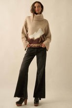 Load image into Gallery viewer, Mountains Fuzzy Turtleneck Sweater