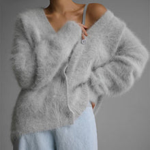 Load image into Gallery viewer, Willow Cozy Faux Mink Cardigan Sweater