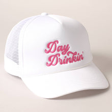 Load image into Gallery viewer, Day Drinkin Texts Embroidery Mesh Back Trucker Hat