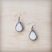 Load image into Gallery viewer, Sparkling White Druzy Drop Earrings