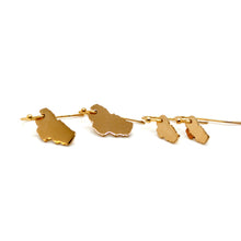 Load image into Gallery viewer, Small Lake Tahoe Gold Plate Earrings -