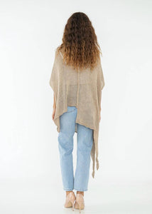 Nottie Long Asymmetrical Cotton Sweater- France