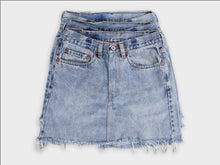 Load image into Gallery viewer, Upcycled Denim Mini-Skirt