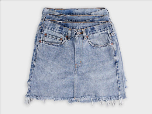 Upcycled Denim Mini-Skirt