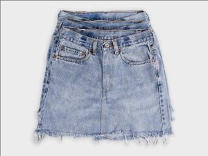 Upcycled Denim Mini-Skirt