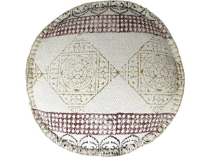 Round Pouf/Ottoman/Stool-Cotton Canvas