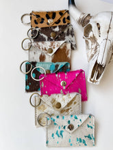 Load image into Gallery viewer, Cowhide Credit Card Holder Keychain
