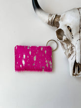 Load image into Gallery viewer, Cowhide Credit Card Holder Keychain