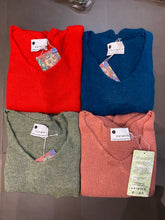Load image into Gallery viewer, V-neck Mohair Sweater Grey