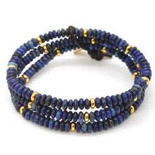 Load image into Gallery viewer, Lapis Lazuli + Gold Bracelet Bundle