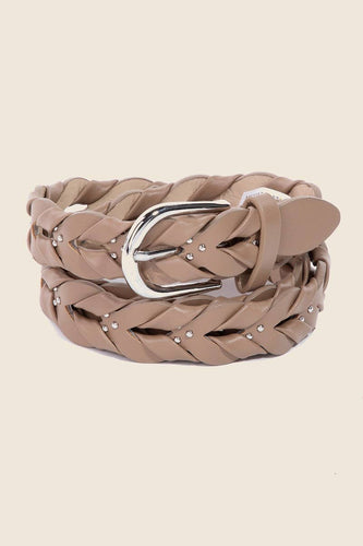 Chic Faux Leather Braided Belt