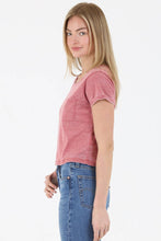 Load image into Gallery viewer, BURNOUT KNIT T SHIRT WITH ONE POCKET
