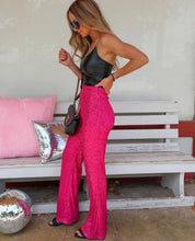 Load image into Gallery viewer, Sequin Long Loose Pants