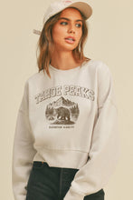 Load image into Gallery viewer, Tahoe Peaks Short Cropped Long Sleeve Sweatshirt