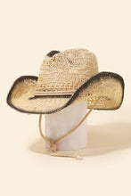 Load image into Gallery viewer, Straw Braided Rope Ribbon Cowboy Hat