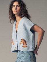 Load image into Gallery viewer, Western Horse V Neck Cropped Cardigan