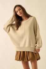 Load image into Gallery viewer, Stacy Red Exposed-Seam Oversize Sweater