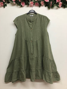 Cap Sleeve Italian Linen dress