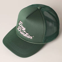 Load image into Gallery viewer, Day Drinkin Texts Embroidery Mesh Back Trucker Hat