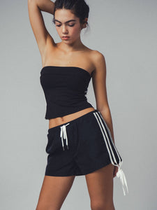 Side Stripe Strapless Tube Top