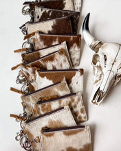 Load image into Gallery viewer, Western Cowhide Leather Keychain Wallet