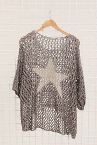 French Cotton Knit Sweater with Star