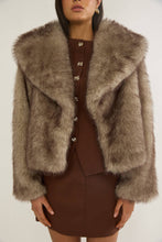 Load image into Gallery viewer, STELLA SHAWL FAUX FUR JACKET