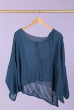 Load image into Gallery viewer, Bizou Asymmetrical Cotton Sweater - France