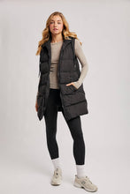 Load image into Gallery viewer, GIGI HOODED LONGLINE PUFFER VEST