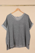 Load image into Gallery viewer, Italian Cotton Linen Rolled Sleeve T-shirt