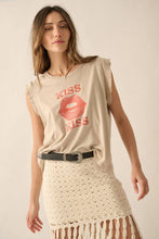 Load image into Gallery viewer, Kiss Kiss Lips Distress Vintage-Wash Graphic Tee