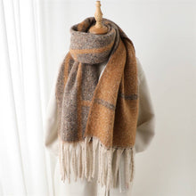 Load image into Gallery viewer, Darvy Cozy Grid Scarf Shawl