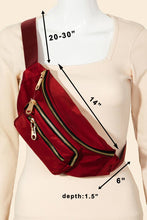Load image into Gallery viewer, Triple Pocket Nylon Fanny Pack