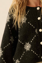 Load image into Gallery viewer, Snowflake Jacquard Cardigan