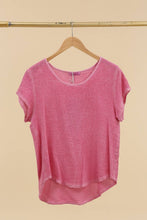 Load image into Gallery viewer, Cotton-linen blend t-shirt, round neck 3389