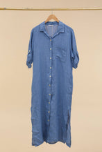 Load image into Gallery viewer, Long Italian LinenShirt Dress - 100% linen