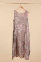 Load image into Gallery viewer, Italian Linen Sleeveless floral dress