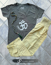 Load image into Gallery viewer, Om Retro V-Neck Tee