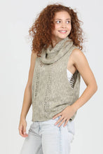 Load image into Gallery viewer, COWL NECK SLEEVELESS SWEATER TOP