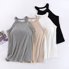 Load image into Gallery viewer, Basic Halter Top with built-in bra tank top