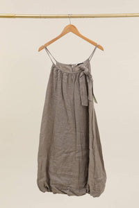 Italian Linen Bow Strap Dress