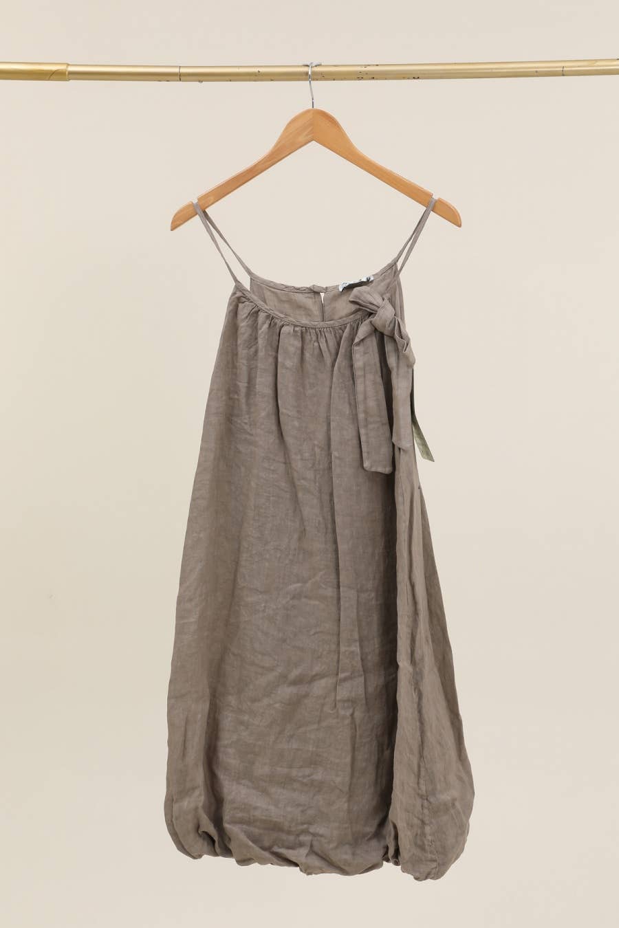 Italian Linen Bow Strap Dress