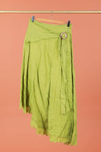 Load image into Gallery viewer, Italian Linen Wrap Skirt with Buckle Loop