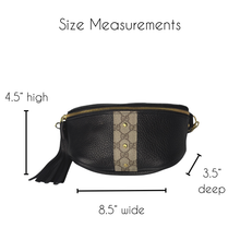 Load image into Gallery viewer, Bentley Belt Bag In Black Leather | Upcycled Gucci