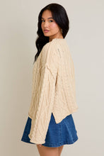 Load image into Gallery viewer, DARCY OVERSIZED CABLE KNIT SWEATER