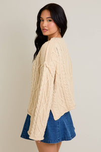 DARCY OVERSIZED CABLE KNIT SWEATER