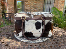 Load image into Gallery viewer, Weekender Duffle Leather Hair On Cowhide Bag