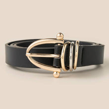 Load image into Gallery viewer, Triple Ring Faux Leather Belt