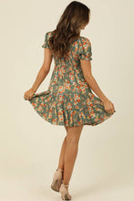 Load image into Gallery viewer, SMOCKED BODICE SHORT SLEEVE DRESS
